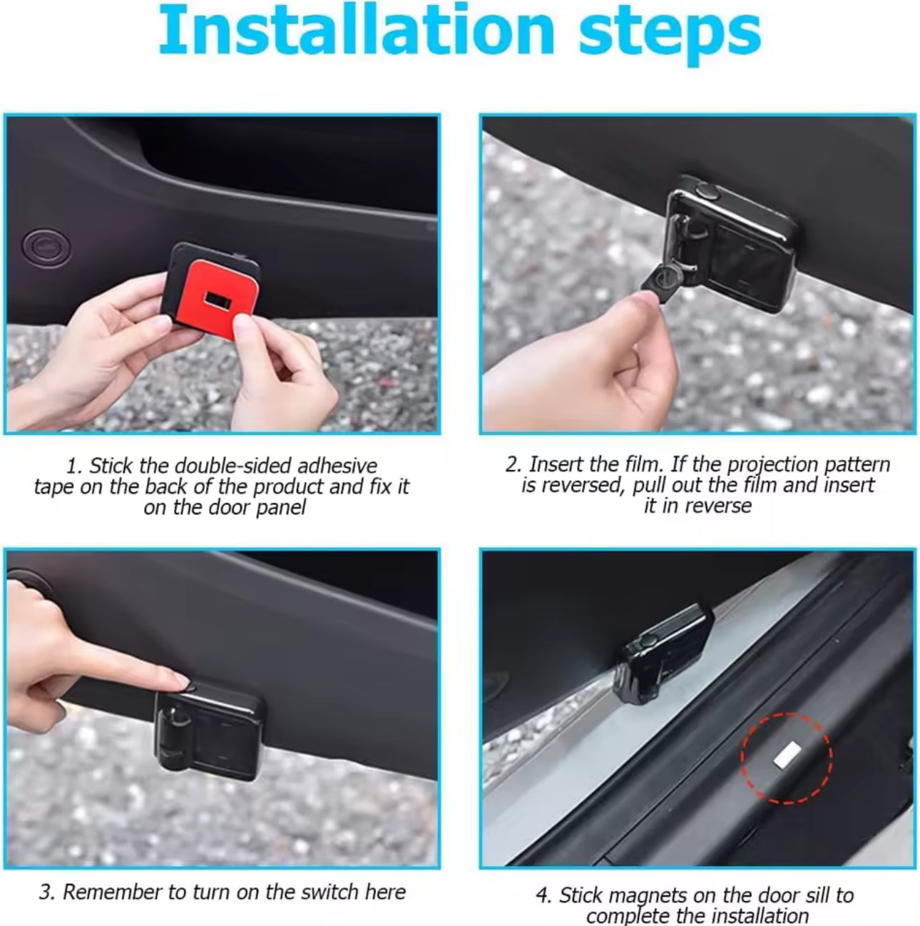 projecteurs LED pour portières de voiture.